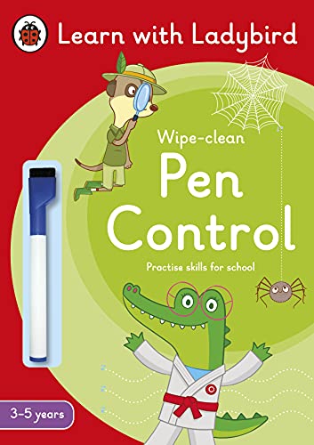 Pen Control: A Learn with Ladybird Wipe-Clean Activity Book 3-5 years: Ideal for home learning (EYFS) von Ladybird